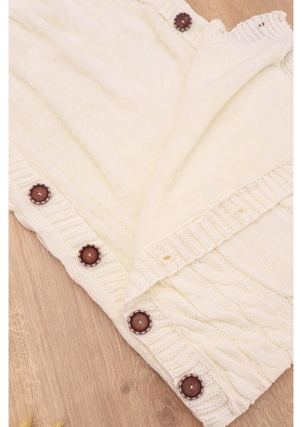 Kız Erkek Bebek Tavşan Düğmeli Krem Anakucağı Kundak STL6813 indirimleri