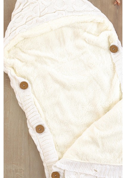 Kız Erkek Bebek Düğmeli Krem Anakucağı Kundak STL6812 fiyatları