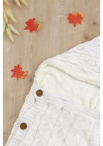 Kız Erkek Bebek Düğmeli Krem Anakucağı Kundak STL6812 fırsatları