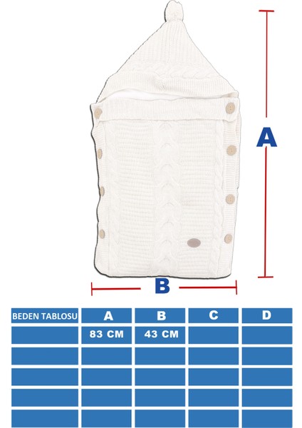 Kız Erkek Bebek Düğmeli Krem Anakucağı Kundak STL6812 indirimleri
