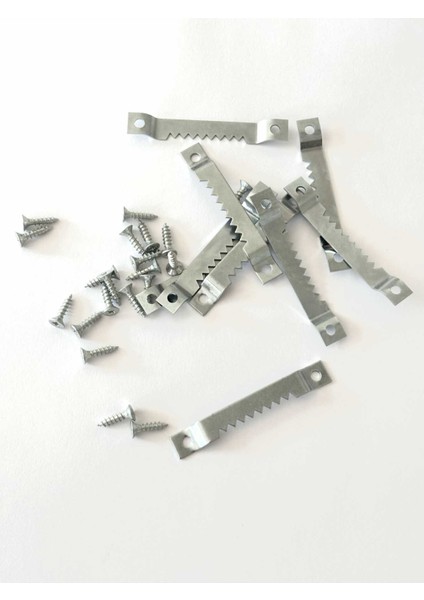 10 ADET TİMSAH ÇERÇEVE TABLO ASKI VE VİDALARI