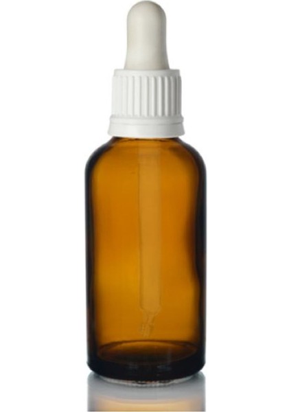 Amber Dropper Beyaz Damlalık Kapaklı Cam Şişe 100 ml x 10 Adet