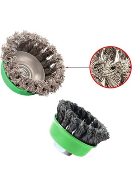 Inox Paslanmaz Burgulu Çanak Fırça /65MM