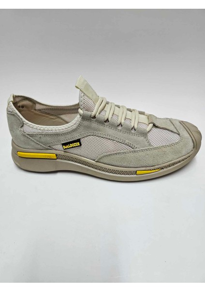 Hakiki Deri Bej Rengi Yazlık Bağcıklı Esnek Kauçuk Taban Erkek Ayakkabı C-82314702