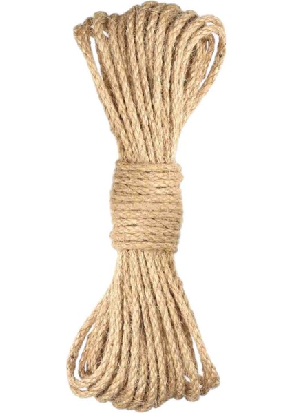 Jut Ip 20MT Kendir Ip Halat Ip Kedi Tırmalama Ipi Dekoratif Ip Bahçe Ipi Bağlama Ipi