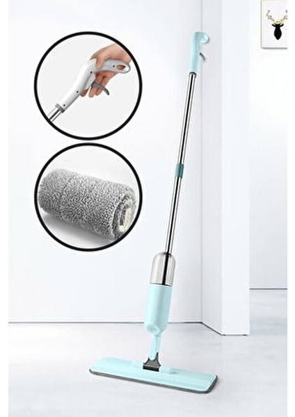 Sprey Mop Temizlik Seti 1 Yedek Mop Bez (4172)
