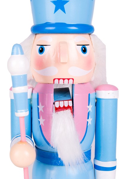 Yılbaşı Süsü Kurşun Asker Mavi Taçlı Fındıkkıran Mavi-Pembe 37 Cm. indirimleri