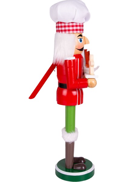 Yılbaşı Süsü Kurşun Asker Aşçı Fındıkkıran Kırmızı-Yeşil 37 Cm. fırsatları