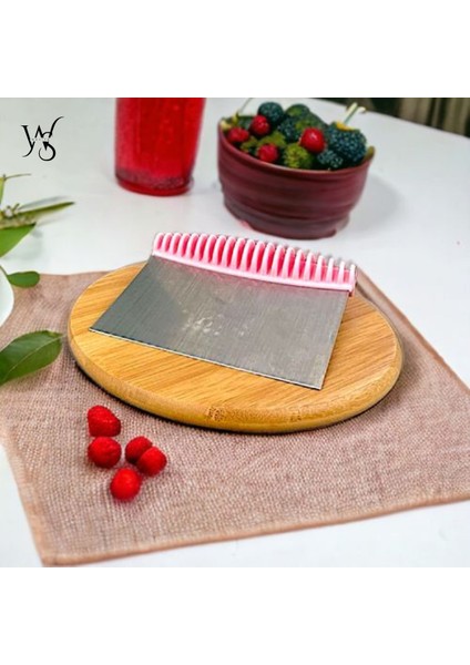 Home (2 Adet) Paslanmaz Çelik Hamur Kesme Aparatı-Krema ve Çikolata Spatulası