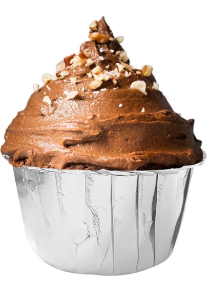 25 Adet Kağıt Muffin Kek Cupcake Sufle Kapsülü Silver