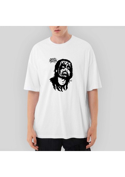 King Diamond Hart Oversize Beyaz Tişört