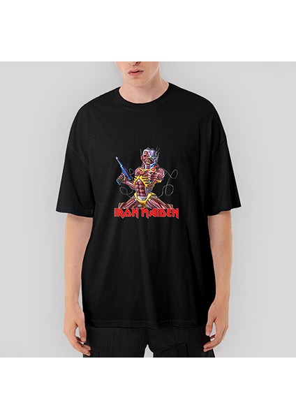 Iron Maiden In The War Oversize Siyah Tişört