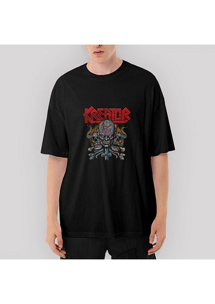 Kreator Devils Oversize Siyah Tişört