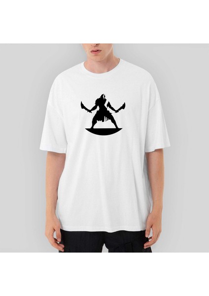God Of War Kratos 2 Oversize Beyaz Tişört