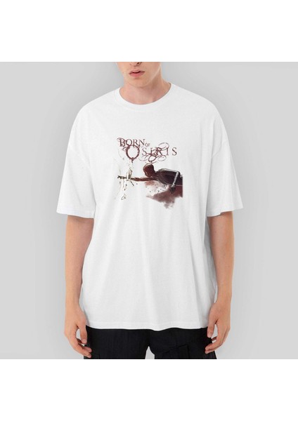 Born Of Osiris The Simulation Oversize Beyaz Tişört