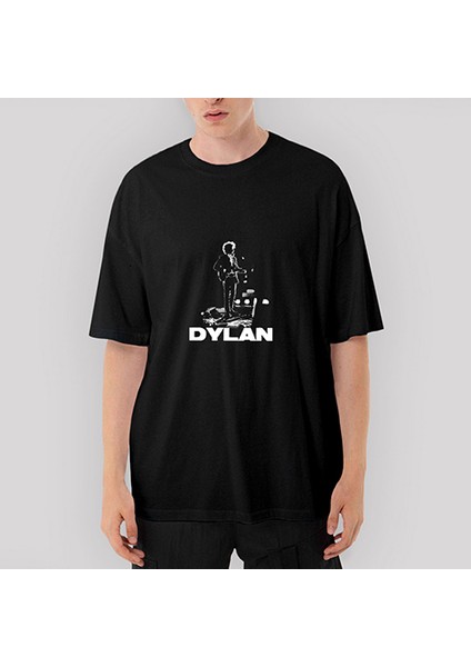 Bob Dylan Concert Oversize Siyah Tişört