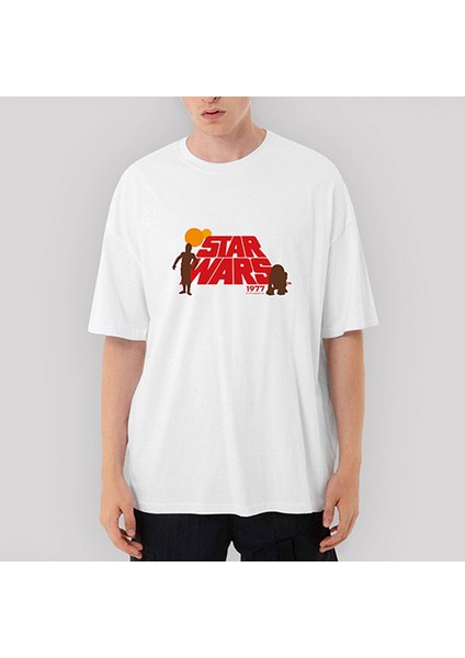 Star Wars 1977 Oversize Beyaz Tişört