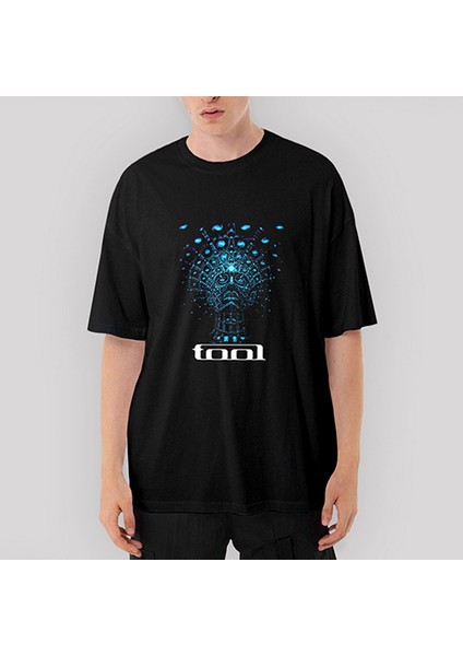Tool Blue Face Oversize Siyah Tişört