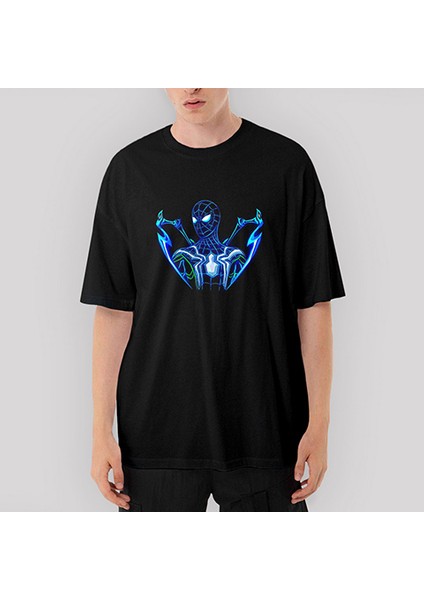 Spiderman New Oversize Siyah Tişört
