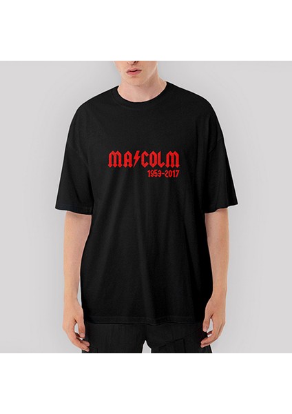 Ac Dc Malcolm 2017 Oversize Siyah Tişört