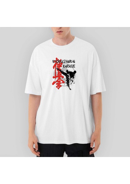 Makhachkala Sport Logo Oversize Beyaz Tişört