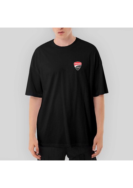 Ducati Corse Logo Oversize Siyah Tişört