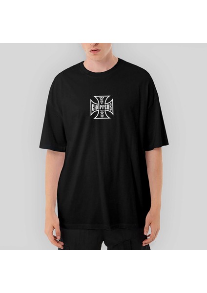 West Coast Choppers Logo Oversize Siyah Tişört