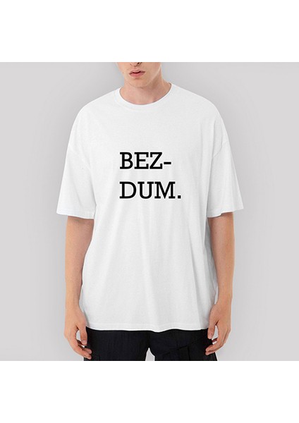 Bezdum Oversize Beyaz Tişört