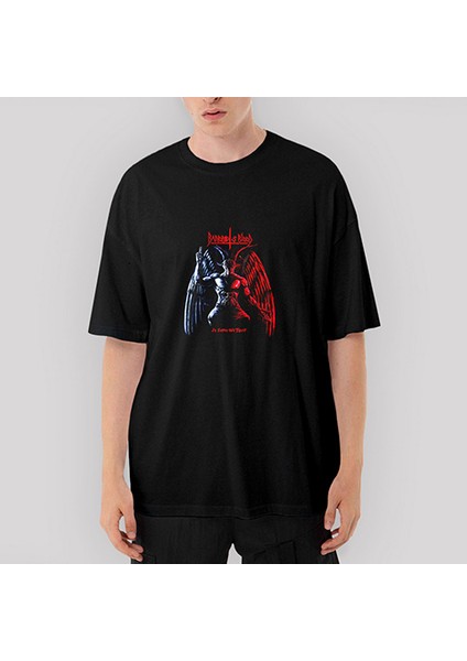 Baphomet Is Blood Oversize Siyah Tişört