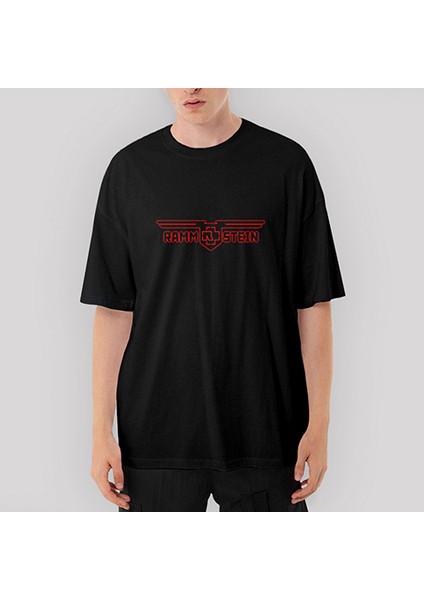 Rammstein Eagle Oversize Siyah Tişört