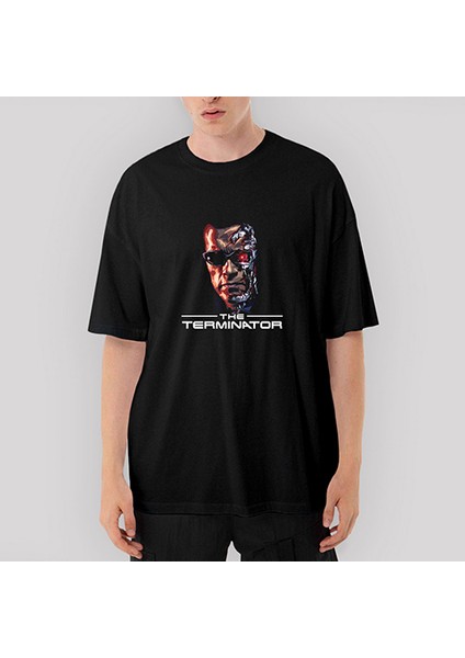 Terminator Arnold Schwarzenegger Oversize Siyah Tişört