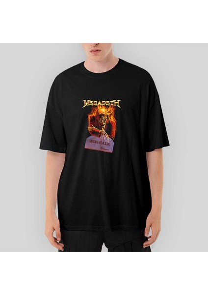 Megadeth For Sale Oversize Siyah Tişört