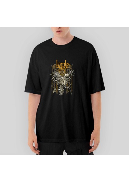 Lamb Of God 4 Papat Oversize Siyah Tişört