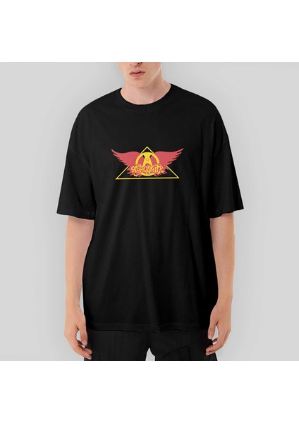 Aerosmith Wing Oversize Siyah Tişört