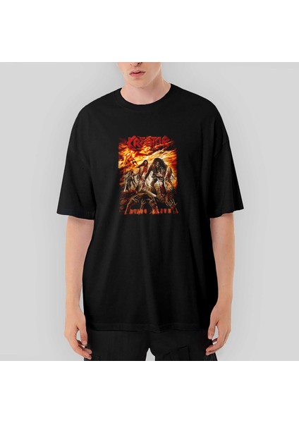 Kreator Dying Alive Oversize Siyah Tişört