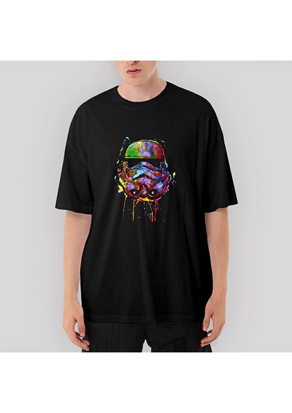 Star Wars Helmet Oversize Siyah Tişört