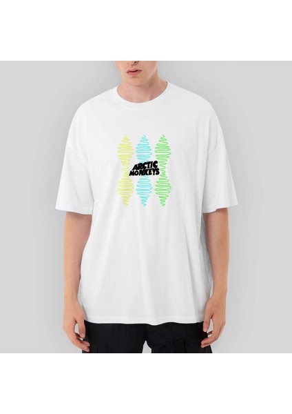 Arctic Monkeys Steep Wave Oversize Beyaz Tişört