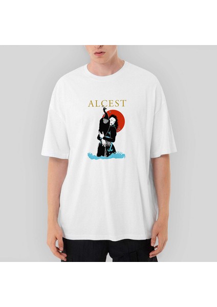 Alcest Illustrator Oversize Beyaz Tişört
