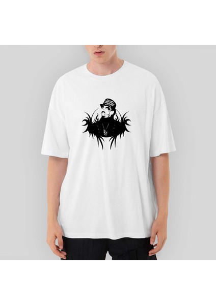 King Diamond Body Oversize Beyaz Tişört