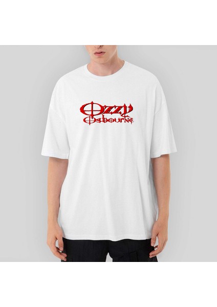 Ozzy Osbounre Blood Oversize Beyaz Tişört