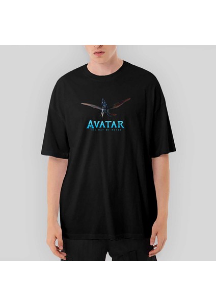 Avatar The Way Of Water Warrios Oversize Siyah Tişört