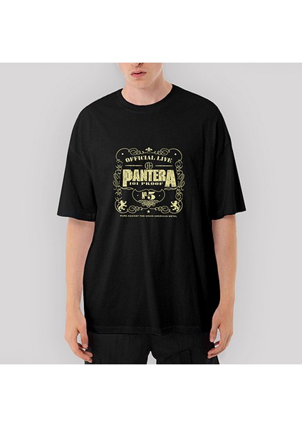 Pantera Cover Oversize Siyah Tişört