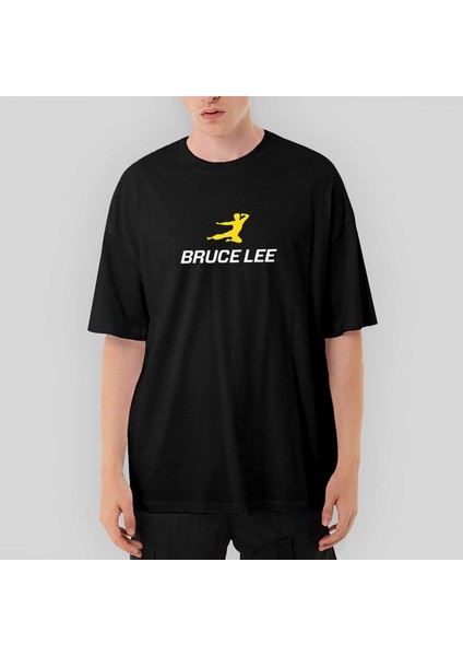 Bruce Lee Yellow Man Oversize Siyah Tişört