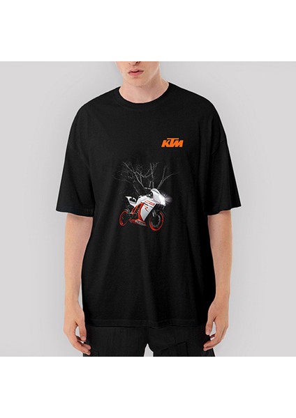 Ktm Motor Oversize Siyah Tişört