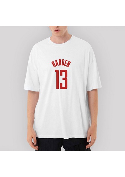 James Harden 13 Oversize Beyaz Tişört