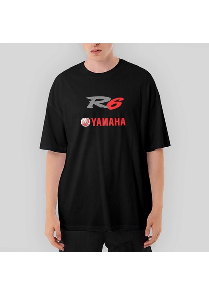 Ymha R6 Red Oversize Siyah Tişört