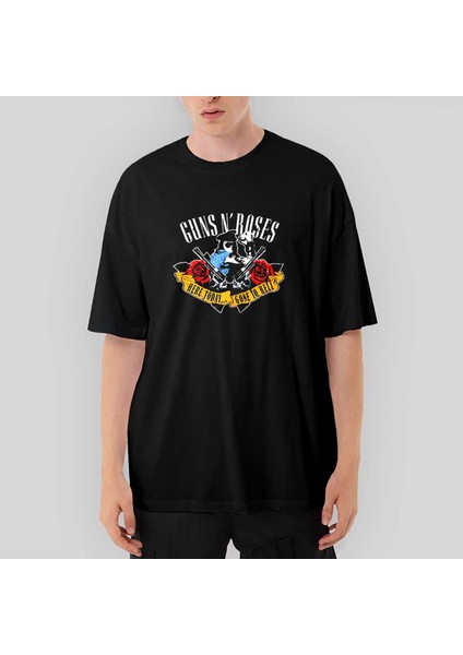 Guns N' Roses Gone To Hell Oversize Siyah Tişört