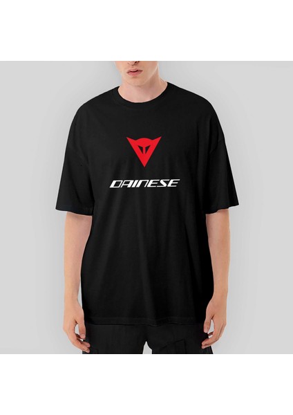 Dainese Motosiklet Oversize Siyah Tişört