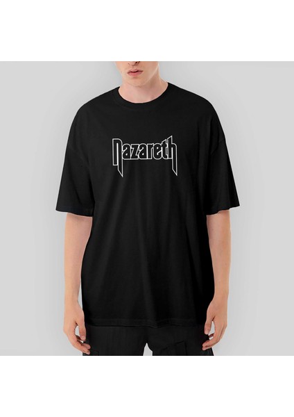 Nazareth Logo Oversize Siyah Tişört