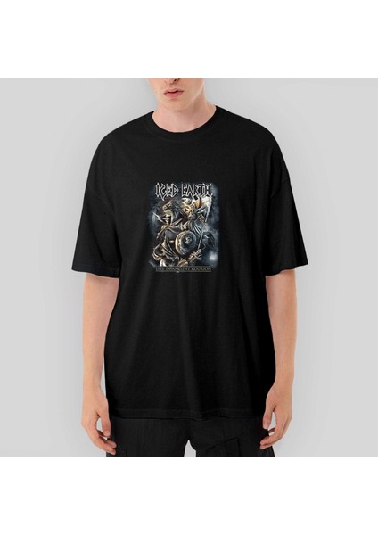 Iced Earth Oversize Siyah Tişört